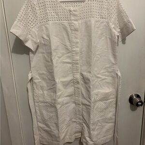 Abercrombie & Fitch White Eyelet Tunic Top